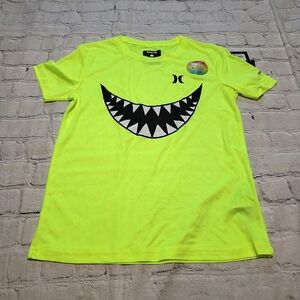 Hurley Kids Bright Yellow Smiley Tee. S.